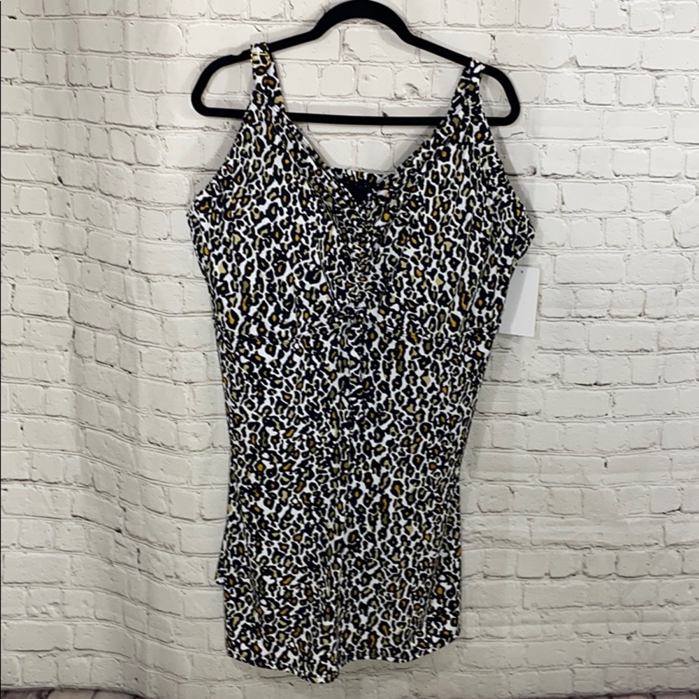 Swimsuits for All leopard swim dress
